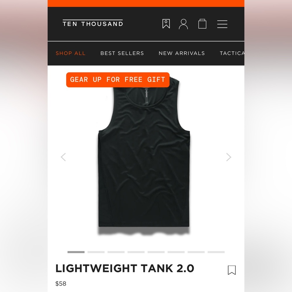 LIGHTWEIGHT TANK 2.0
Ten thousand Men’s - Medium